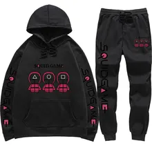 

2022Anime Squid Game New Fashion 2 Pieces Set Print Men Women Hoodies+Pants Hip Hop Tracksuit Sweatshirt Streetwear Sweatpants ​