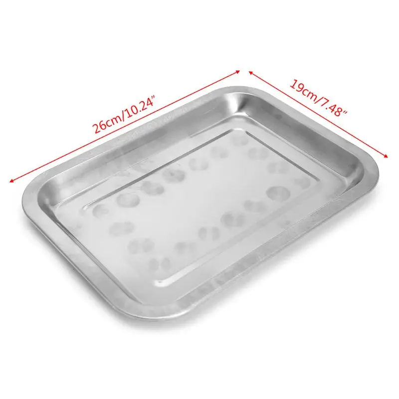 Stainless Steel Rectangular Plate Barbecue Grilled Fish Tray BBQ Container s