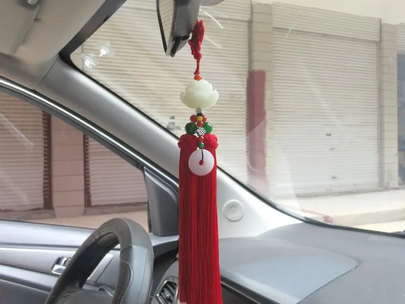 Лотос автомобильный подвесной орнамент зеркало заднего вида Смола Лотос автомобиль навесное украшение приносит защитный кулон