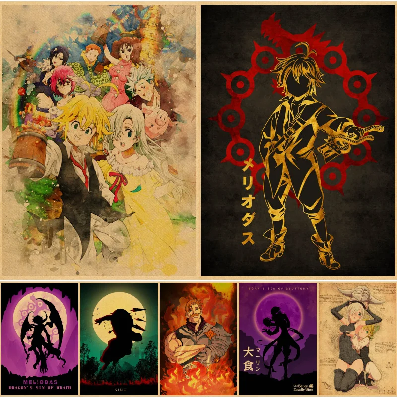 The Seven Deadly Sins Wall Posters Schilderij Wall Posters Obraz Pictures Bedroom Decor Plakaty Obraz Poster Vintage Painting Calligraphy Aliexpress The Seven Deadly Sins Wall Posters Schilderij Wall Posters Obraz Pictures Bedroom Decor Plakaty Obraz Poster Vintage Painting Calligraphy Aliexpress