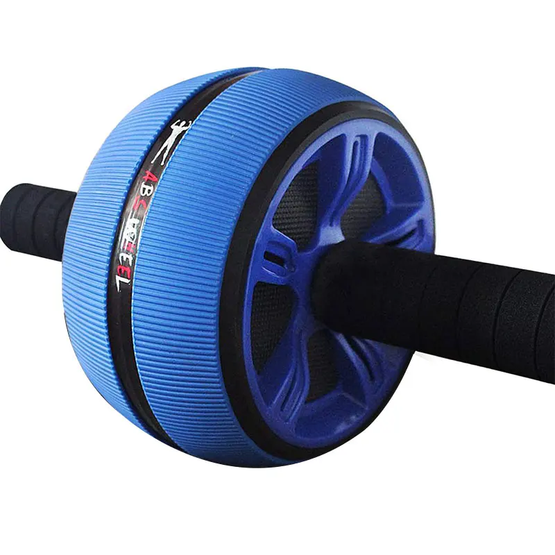 Большой Тихий TPR ролик брюшного колеса одиночный тренажер фитнес тренажер оборудования для фитнеса тренажерный зал домашние упражнения живота Ab Rolle - Цвет: Blue