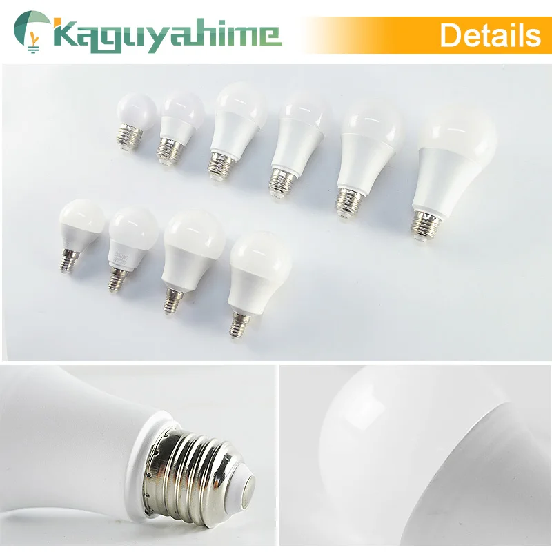 Приглушаемые Светодиодные лампы E27 E14 10 шт./Лот 220 В 240 в умная IC лампа с реальной