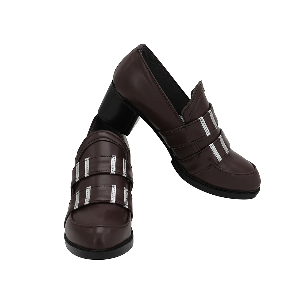 Arknights Firewatch Cosplay Boots Brown Shoes Custom Made Any Size (3)