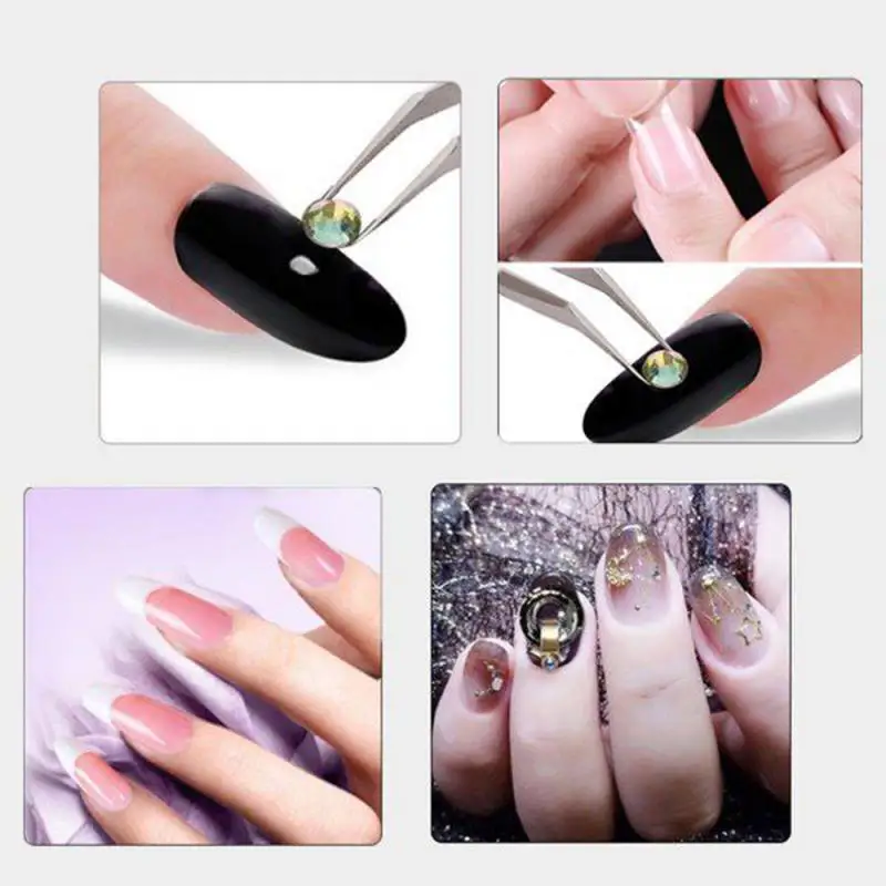 Быстросохнущий клей для ногтей с кистью для ногтей, блестящие стразы для украшения, профессиональный дизайн ногтей, маникюр, 3D украшения, инструмент для дизайна ногтей TSLM2