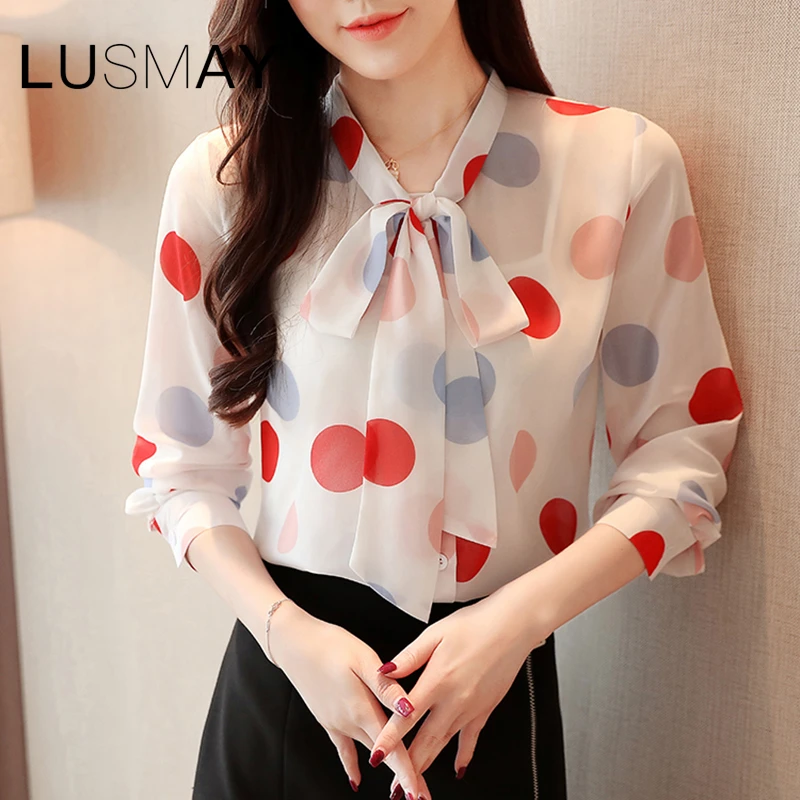 big polka dot blouse