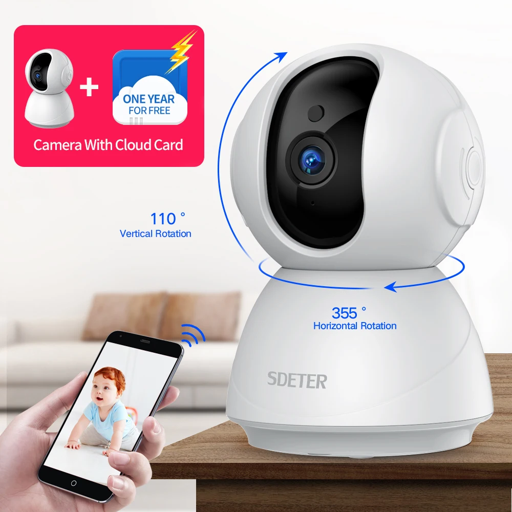 Sdeger веб камера 1080P WIFI видео беспроводная CCTV охранное наблюдение ночное видение