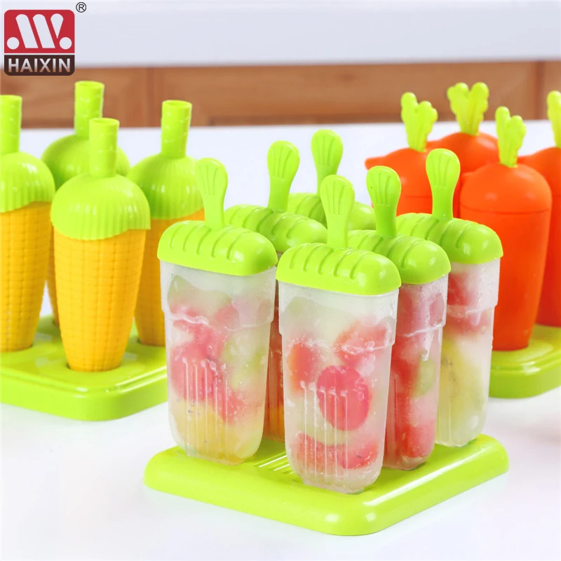 

HAIXIN Newest Arrival Ice Cream Mold 9 Ice Popsicle Mold Set, Reusable Ice Cream Mold with Stick ans Lid Creative Kitchen Tool