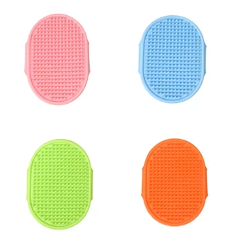 

4PCS Dog Pet Grooming Glove Silicone Cats Brush Comb Deshedding Hair Gloves Dogs Bath Cleaning Supplies Animal Combs