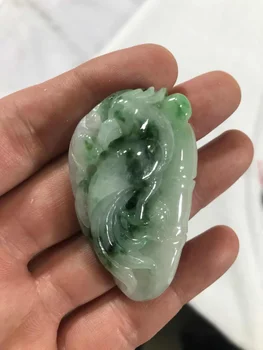 

Natural top brand Myanmar jade hand-carved bird green jade pendant jade necklace men necklaces women pendants jade jewelry