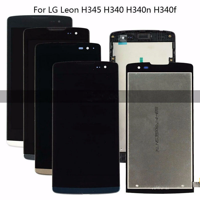 TOUCH SCREEN per LG LEON H340N H340 H222 H324 NERO SCHERMO NUOVO DISPLAY LCD