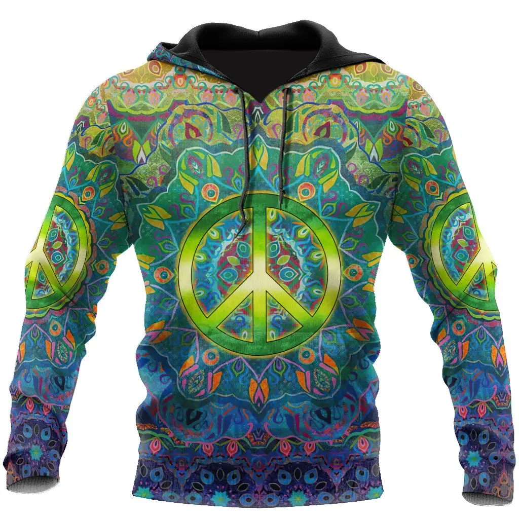 3d Hoodies Fall In Love With Hippie Guys Hippie Heart Men/women