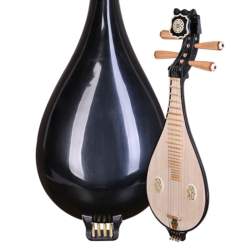 Dunhuang Liuqin 654 Color Wood Ruyi Head Dalbergia Wood Six-yin Leng Pegs Pipa for Beginners to Learn Folk Musical Instruments
