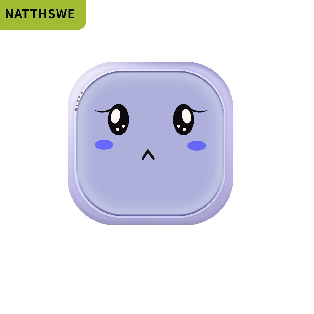 purple NATTHSWE 10000 мАч Мобильный Внешний аккумулятор 3 в 1 грелка для рук инструмент для красоты Зарядка сокровище портативный внешний аккумулятор для huawei - Цвет: purple