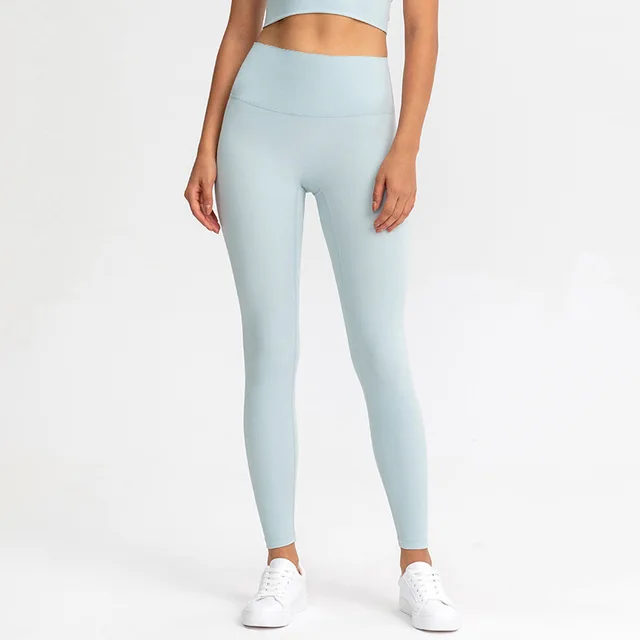Lulu Quality Leggings Sport Women Fintess Tight High Waist Yoga Pant Butter Soft Gym Clothe 100%squat Proof Compression Athletic Icelandic  blue