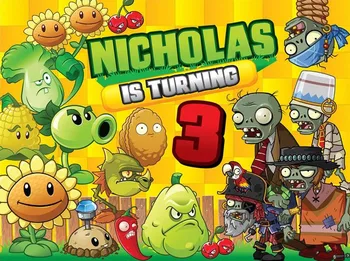 

custom Plants vs. Zombies photo background photography backdrops quality vinyl