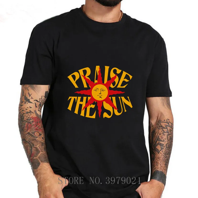 2020 летние модные мужские футболки Dark Souls артерий Praise The Sun Футболка с принтом