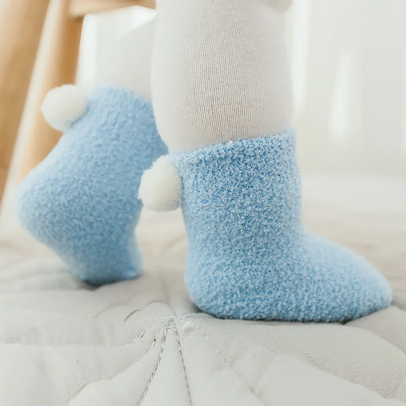 

Cute Newborn Baby Terry socks Warm Cartoon Animal Baby Girl Boy soft fluffy Socks Infant Toddler Anti Slip Floor Socks for 0-3