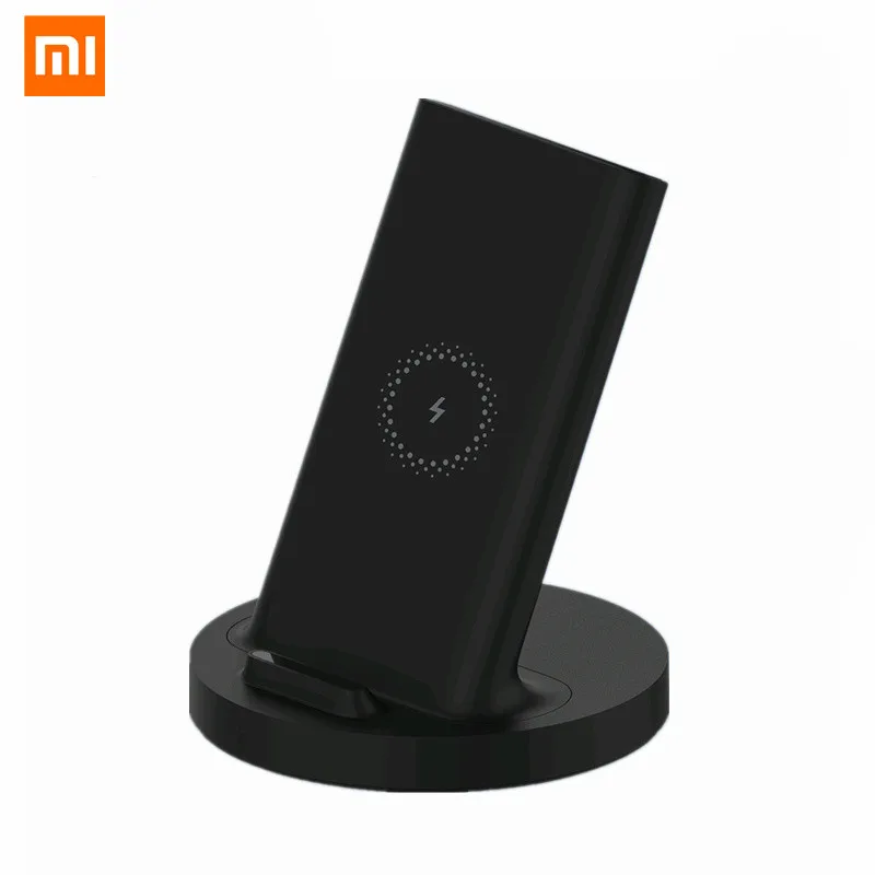 Черный Новое беспроводное зарядное устройство Xiaomi Mijia 20 Вт Qi умное быстрое зарядное устройство для Xiaomi iPhone 11 Pro X XR XS 8 Plus 10 Вт для samsung - Цвет: Черный