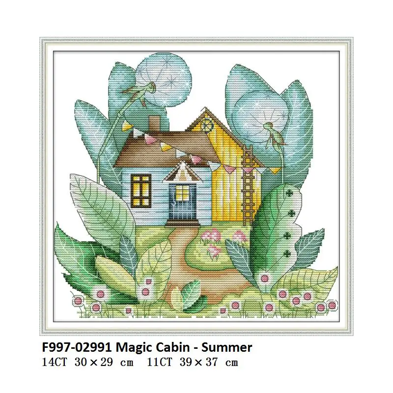 Joy Sunday Magic cabin комбинированная схема вышивки крестом ткань аида холст вышивка DMC набор Счетный крест сшитая рукоделие