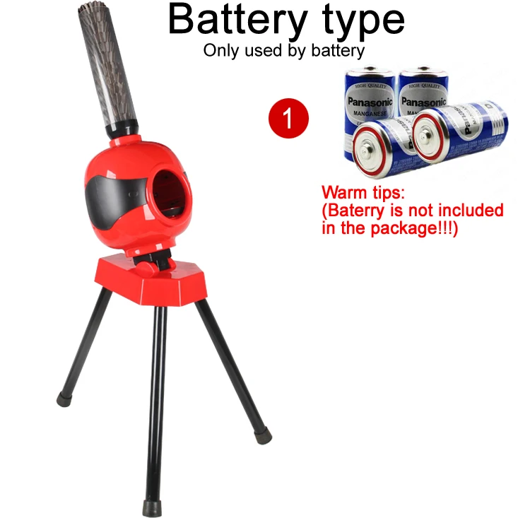 Battery type-red Автоматическая машина для бадминтона, робот для взрослых и детей, Подарочный мяч, тренировочный тренажер, портативное устройство для начинающих - Цвет: Battery type-red