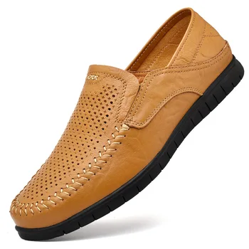 

Large Size Men Loafers Summer Hollow out Shoes ZapatosCasual Driver Loafers Flat Anti-slip Moccasins