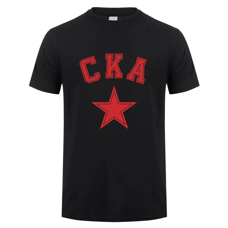 Футболка мужская с коротким рукавом CKA хлопковая принтом хоккейной команды