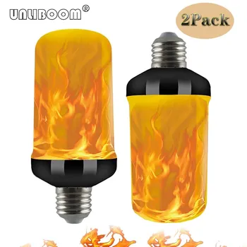 

4 Modes E27/E26/E14/E12 Flame Bulb LED Fire Effect Flickering Emulation Flame Light with Gravity Sensor Decor 2/4pcs Per pack