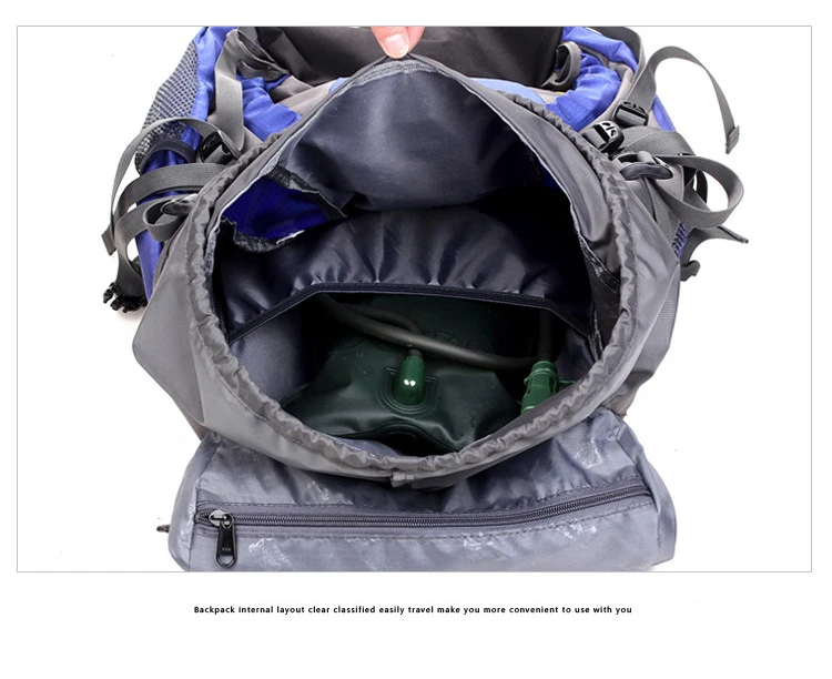 55L Водонепроницаемый Оксфорд Открытый альпинистский рюкзак Спортивная дорожная сумка Кемпинг Туризм Треккинг Рюкзак Mochila