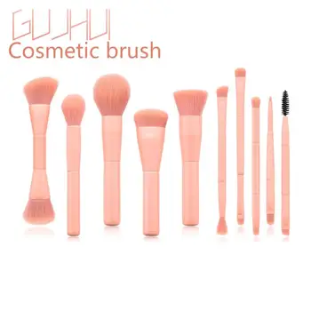 

10pcs Makeup Brushes Set Pink Paint Eyeshadow Eyeliner Lip Brush Easy To Use Portable Makeup Brush Makeup Tool