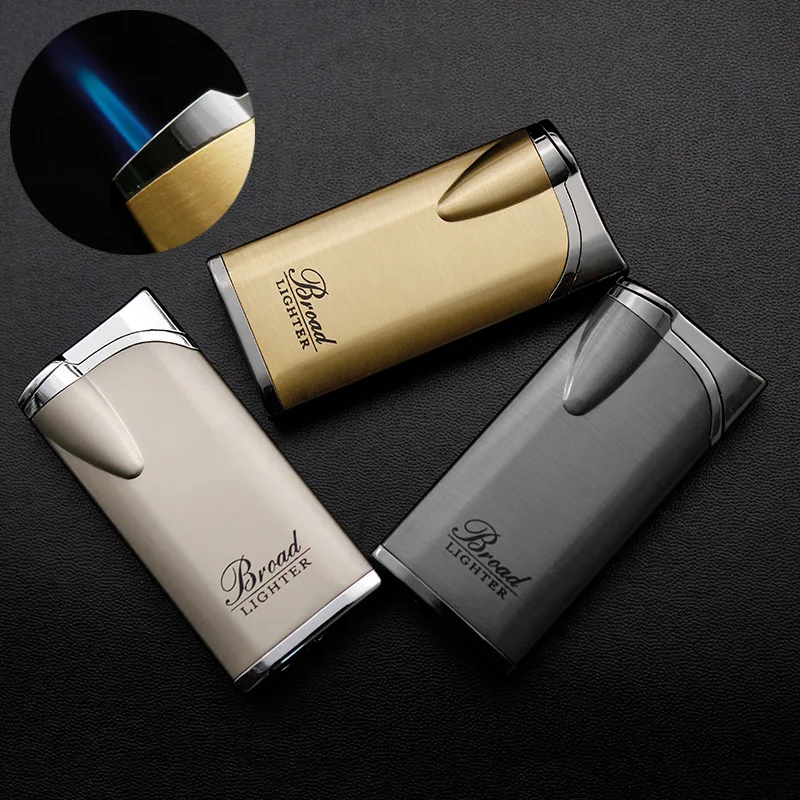 

Windproof Butane Torch Lighter Metal Blue Flame Personalized Fashion Men's Tide Lighter Turbo Lighter