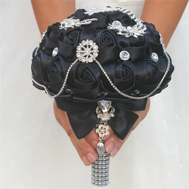 WifeLai-белые цветы ручной работы, свадебные букеты, стразы, букет невесты Buque Noiva W2218