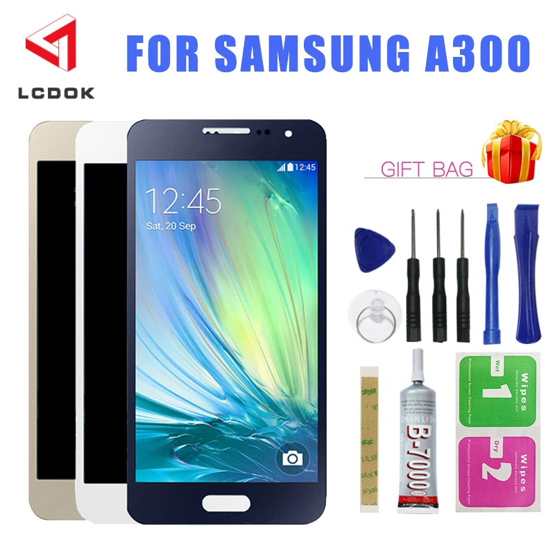 

Brightness Adjustable LCD For Samsung Galaxy A3 2015 A300 A300F A300FU A300H LCD Display Touch Screen Digitizer Assembly Panel