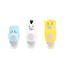 Дорожная силиконовая бутылочка с милым мультяшным рисунком, косметическая пустая бутылка, портативная бутылка для шампуня, геля для душа