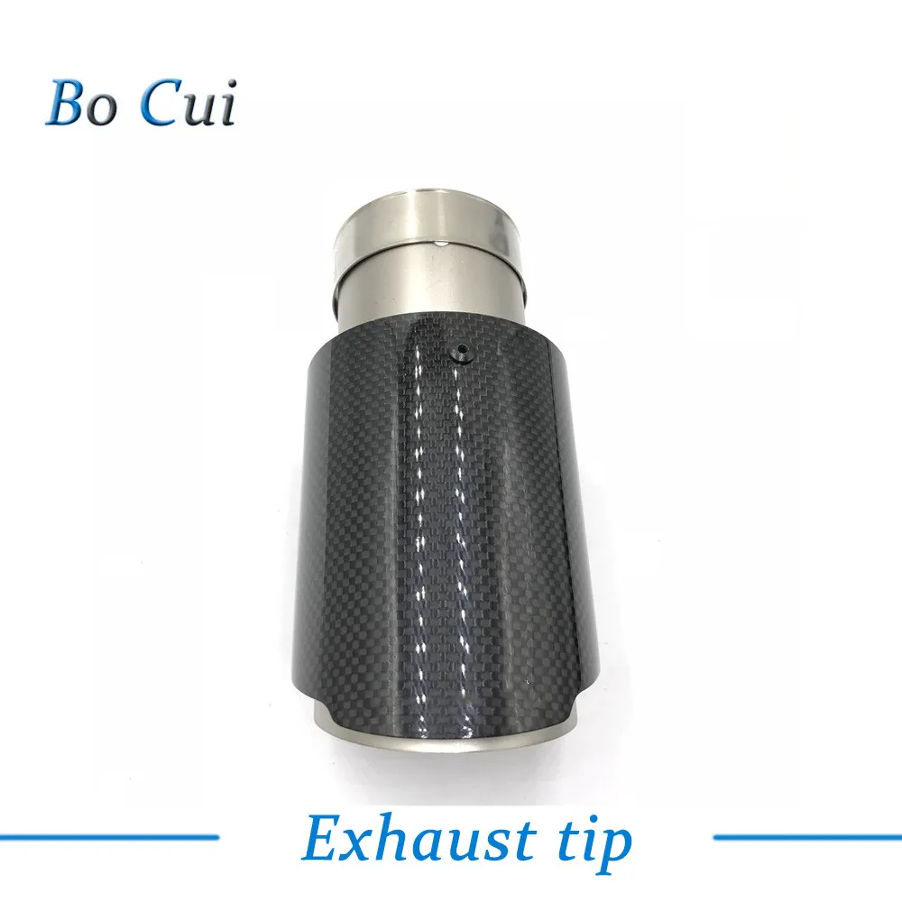 

NEW ARRIVE ! One pcs Akrapovic 63 mm inlet 76 mm outlet Universal Carbon Fiber Exhaust Tip Muffler