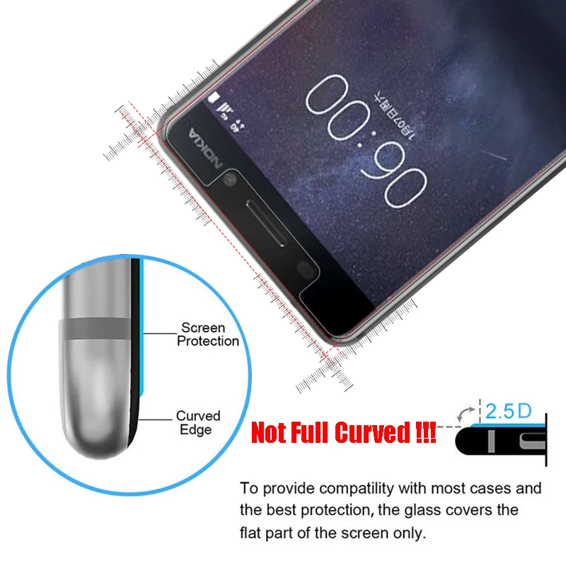 2 шт Стекло для nokia 6 закаленное защитное стекло для экрана nokia 6 бронированное защитное стекло nikia noki лист защита tremp armor 9h
