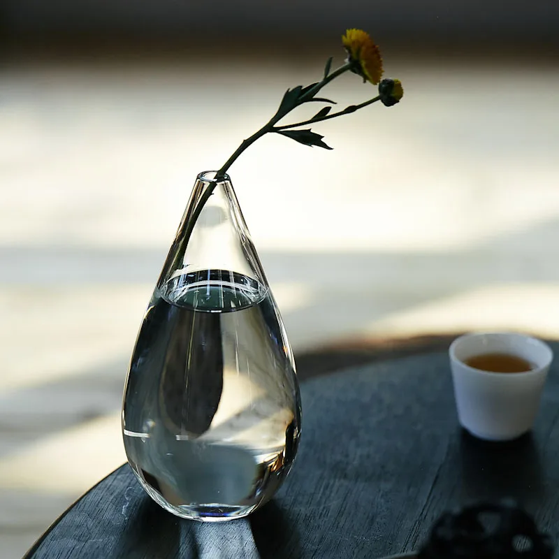 Креативная стеклянная ваза с каплями воды Скандинавский дизайн украшение для
