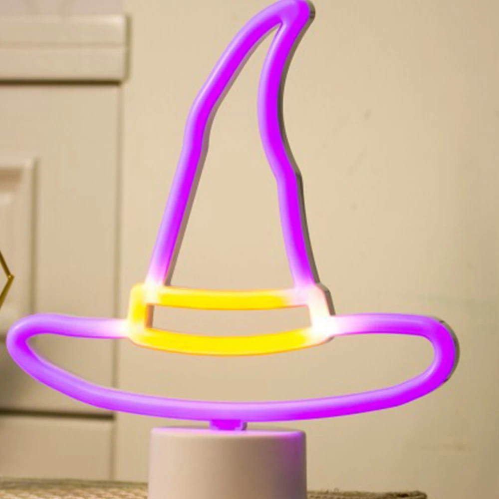 Led Neon Sign Light Colorful Halloween Bat Candy Neon Lamp Holiday Xmas Party Wedding Decor Kids Room Decoration Night Lamp 14