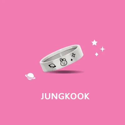 Bangtan мальчики персонализированные милый мультфильм кольцо для женщин мужчин ювелирные изделия Bangtan аксессуары