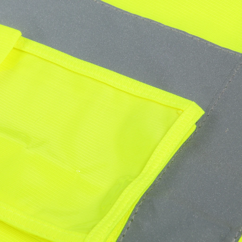 High Visibility Reflective Safety Vest with Pockets Zipper Breathable Mesh Jacket Waistcoat for construction, metro 112x67cm 