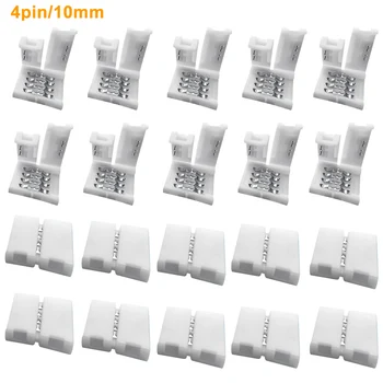 

20pcs SMD 5050 LED Light Strip Connectors Terminal Extension Flame Resistant Solderless Adapter Office Home Gapless Flexible