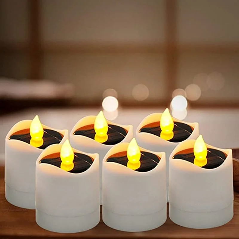 Solar Light Candle Decoration Flameless Candles Solar Electronic