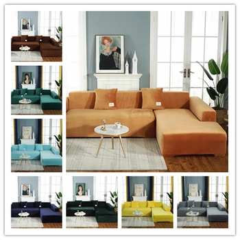

Saoltexi Elastic Sofa Cover For Living Room Sofa Slipcover Couch Cover 1/2/3/4 Seater corner sofa Cheap Covers copridivano AC01#