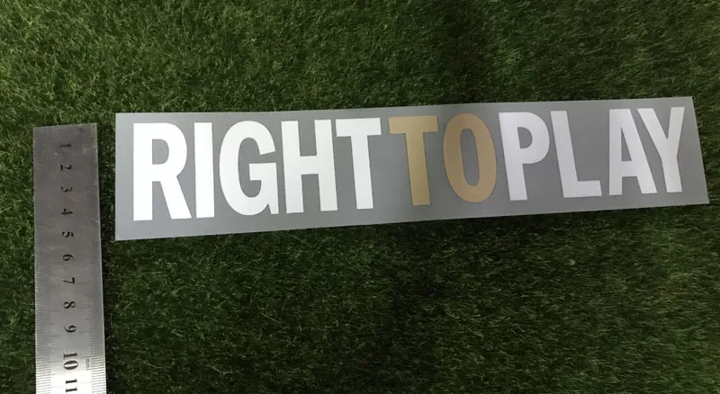 Право играть патч золото IRight играть UCL железа на теплопередачи футбольная нашивка значок