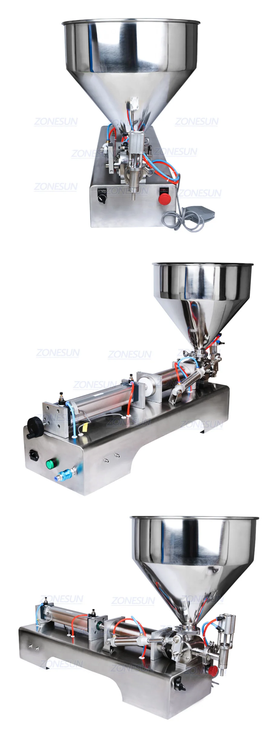 ZONESUN ZS-GT1 Single Nozzle Pneumatic Paste & Viscous Liquid Filling Machine