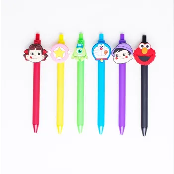 

PEKO-chan doraemon Elmo Maruko candy color frosted 0.5 mm black gel pen Creative Learning stationery ball-point pen for kids