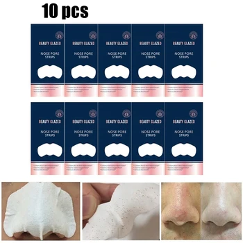 

10PC Blackhead Remover Mask Nose Pore Strips Deep Nose Cleansing With Blackhead Acne Nose Patch To Remove Cleaner Beauty Makeup