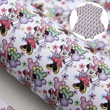 20*34 см мультфильм любовь сердце печатных личи Синтетическая кожа ткань искусственная кожа листы для сумки изготовление сережек, 1Yc9135