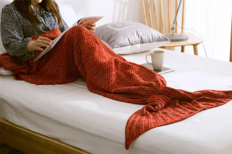 Mermain blanket red 1