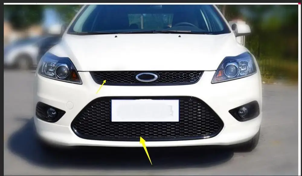 Решетка радиатора Передняя из АБС-пластика лакированная для Ford Focus sedan 2009-2012 2 шт. |