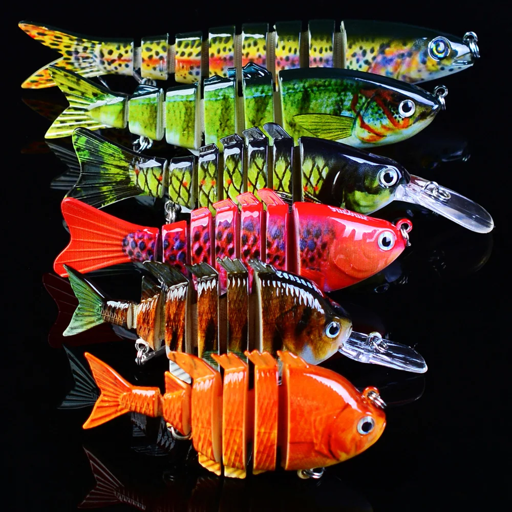 Lida fish бренд 6 комплектов обычных набор рыболовных приманок поддельные приманки многосекционный костюм для рыбы Встроенная приманка 100 г для плавания элегантный